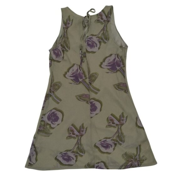 Wild Fable XS Green Floral High-Low Sleeveless Dress With Back Tie Detail. NWT - Picture 2 of 8